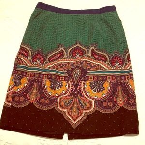 Anthropologie Corduroy Patterned Size 6 skirt